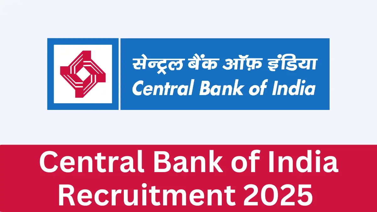 Central Bank of India Recruitment 2025 Notification