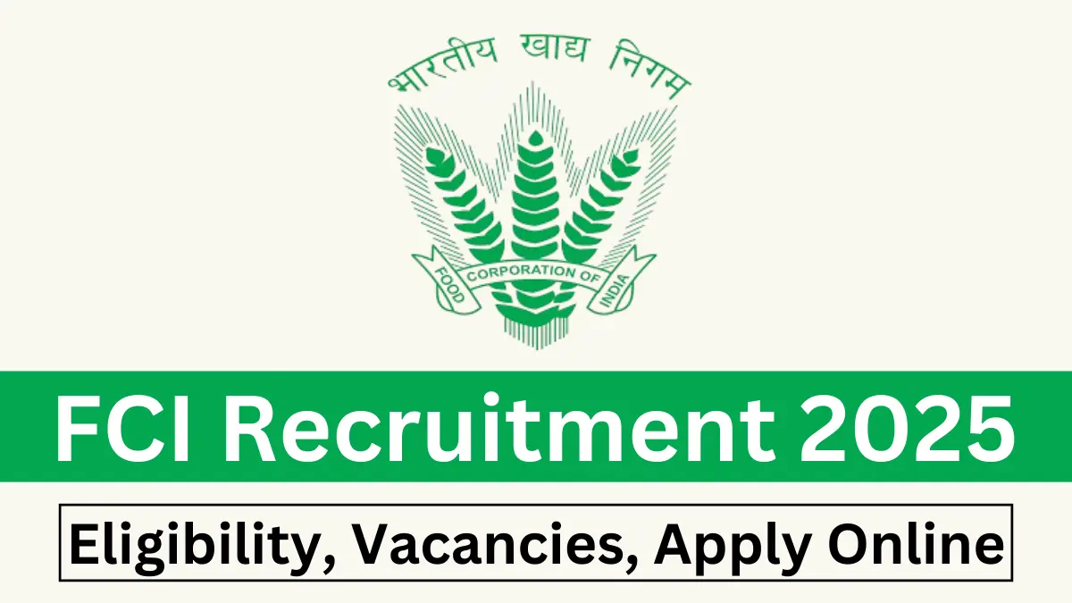 FCI Recruitment 2025 Notification PDF